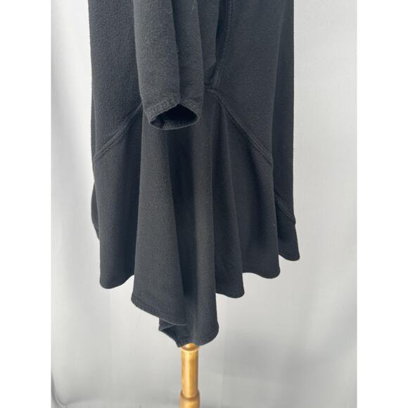 Tienda Ho Shirt Womens One Size Black Tunic Asymmetrical Rayon Cotton Whimsigoth - Picture 5 of 10